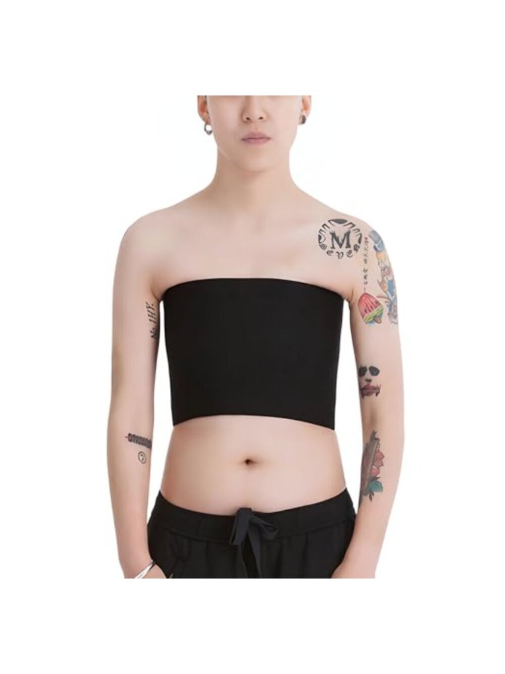 Chest Binder Top, Cotton Polyester Spandex, Hook and Eye, Tomboy FTM Trans